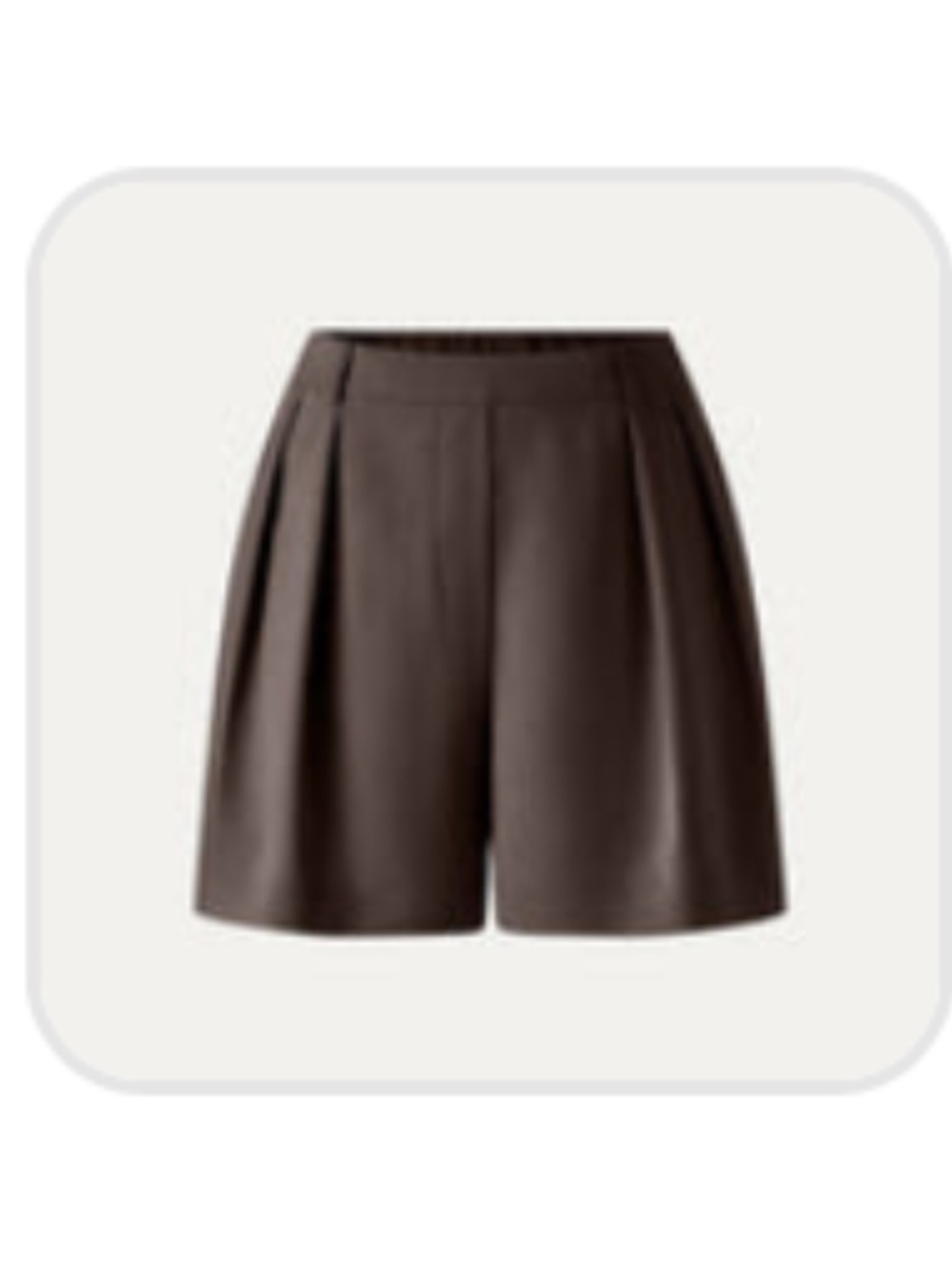 OGL Brown Lyocell-Linen Tailored Shorts with Pockets